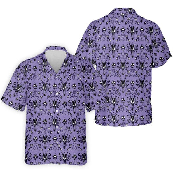 Haunted Mansion Hitchhiking Ghosts Men's Golf Hawaiian Shirt, Halloween Golf Shirt, Mens Golf Gift  HG