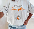 Women's Growing A Little Pumpkin Sweatshirt – Fall Maternity Shirt, Thanksgiving Pregnancy Announcement Gift LN