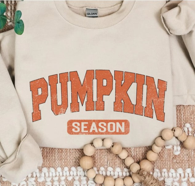 Retro Pumpkin Season Sweatshirt – Cozy Fall Crewneck for Autumn Lovers LN