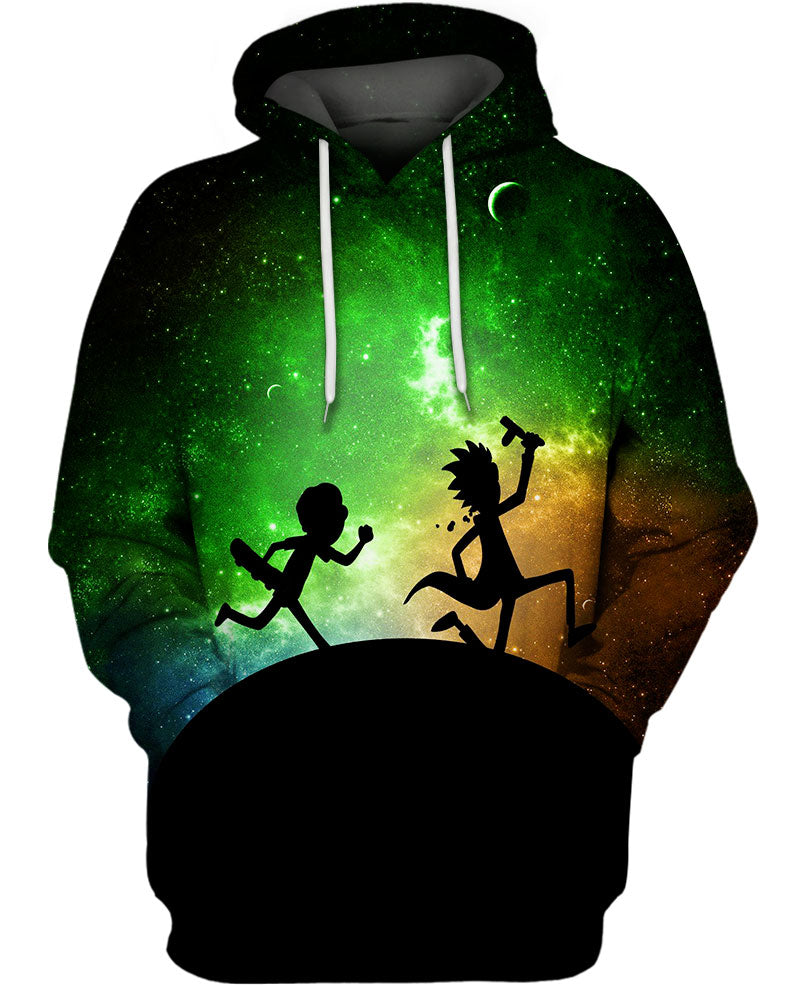 RICk and MoRTy GalAXy Unisex Size Hoodie CH - L