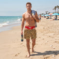Leopard Funny Men’s Swim Trunks, hg Fake Underwear Beach Shorts, Wide Load Birthday Gag Gift For Him, Summer Gag Gift For Men, Summer Vacation HG