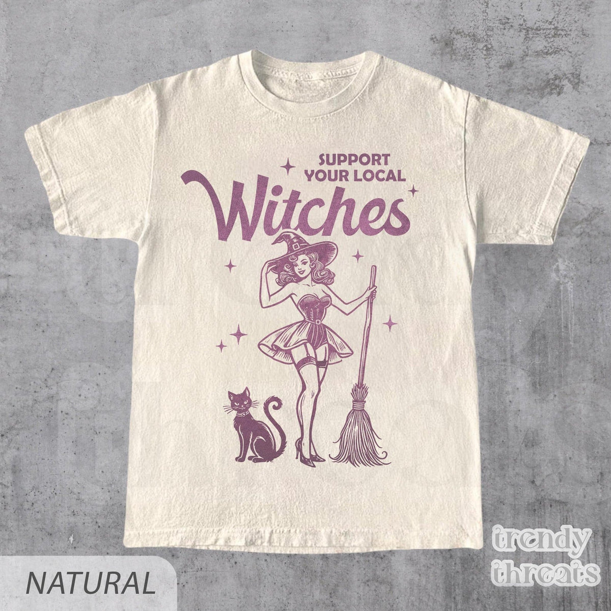 Funny Witch Shirt, Support Your Local Witches Shirt, Funny Halloween Graphic Tee, Witch T Shirt, Halloween Party Top, Gift For Her NNA