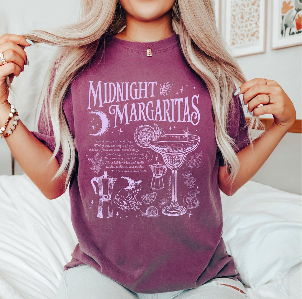 Midnight Margaritas Comfort Colors Shirt, Salt Rosemary Lavender Love Shirt, Witchy Tee, Margarita Halloween Shirt, Practical Magic Shirt NNA