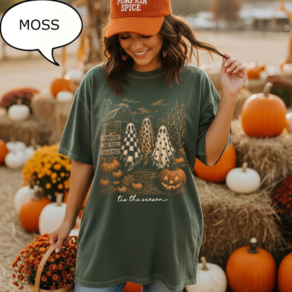 Comfort Colors Tis The Season T-Shirt, DIEU Halloween Ghost Shirt, Spooky Season Shirt