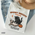Kitty Biscuits Shirt Spooky Season Tee Black Cat Halloween Fall TShirt Vintage Baking Pumpkin T-Shirt Cat Lover Fall Gift NNA