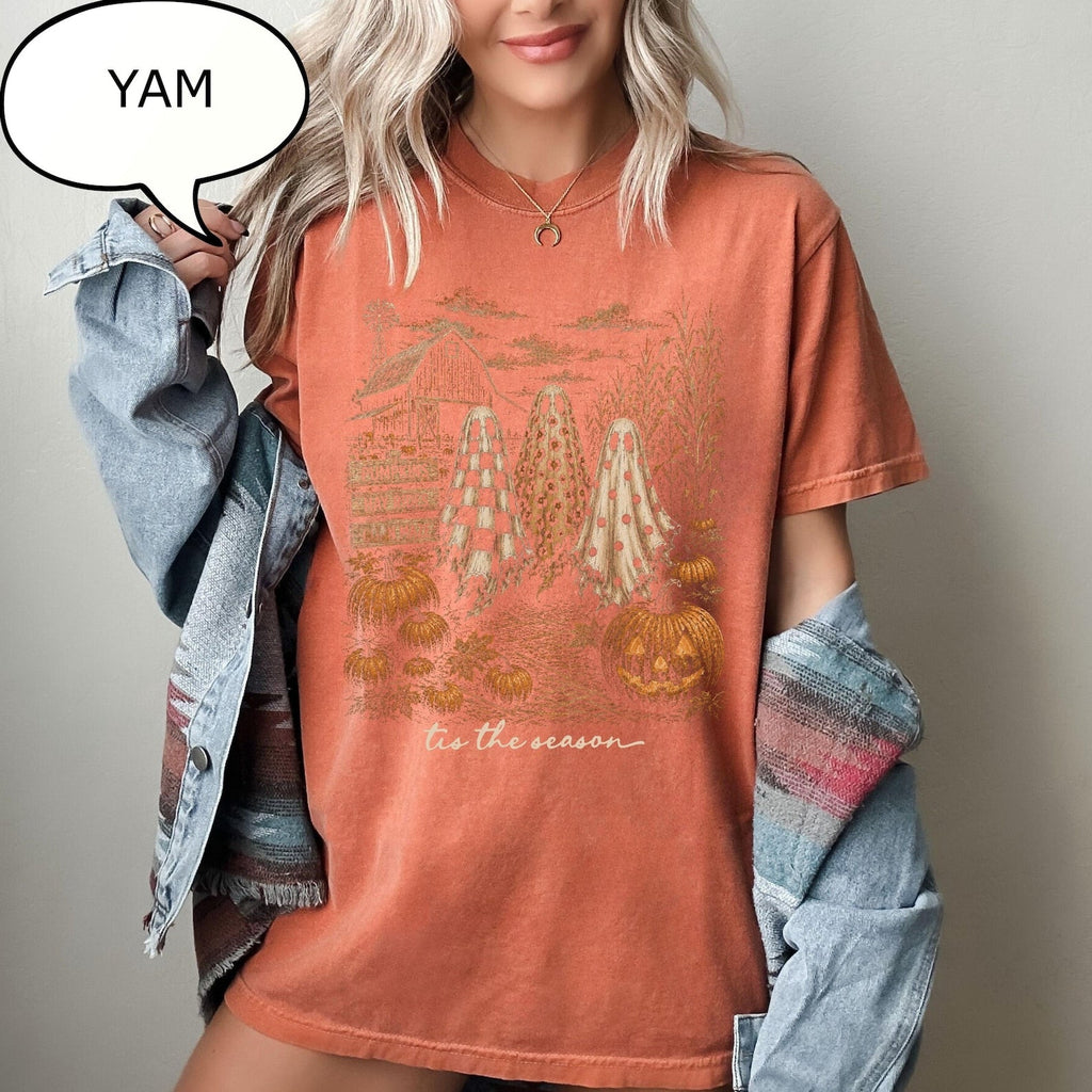 Comfort Colors Tis The Season T-Shirt, DIEU Halloween Ghost Shirt, Spooky Season Shirt