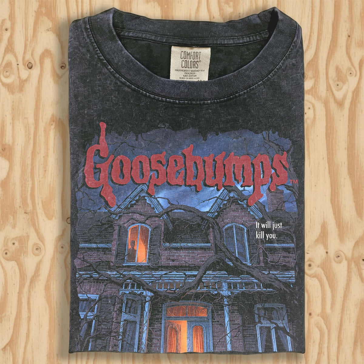 Halloween Goosebumps Comfort Colors Shirt, Vintage Haunted House Shirt, DIEU Horror Graphic Tshirt, Halloween Movie Tee Shirt, Gift For Fans