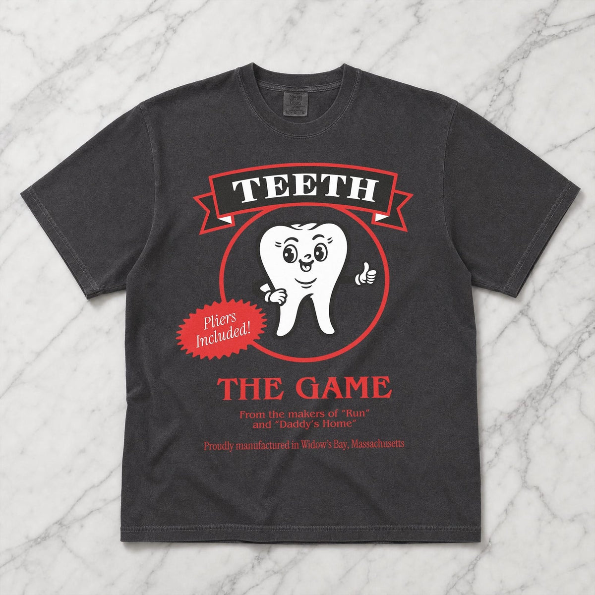 Teeth Widow's Board Game T-Shirt, Funny Bay TV Graphic Tee NNA