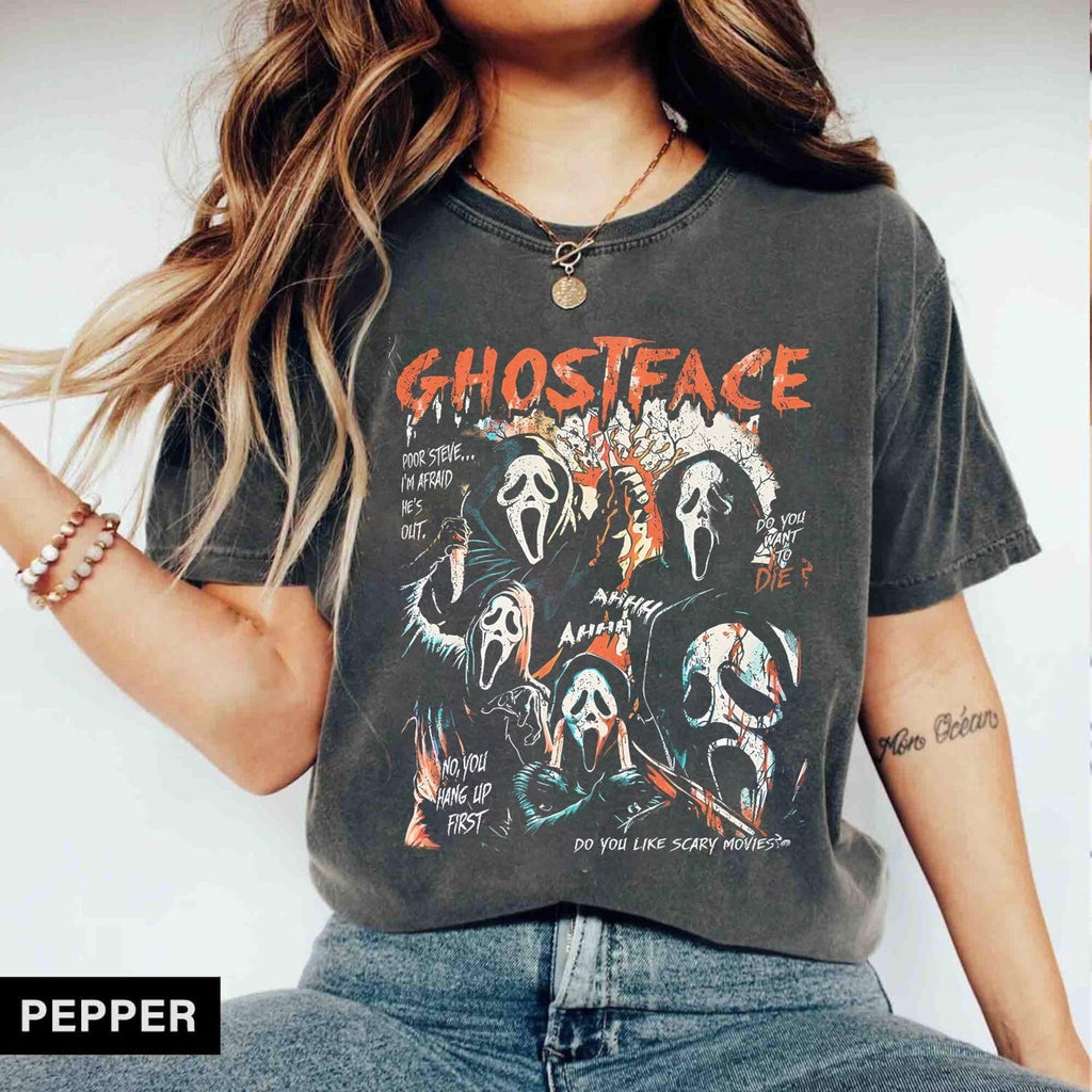 Comfort Colors Ghostface Shirt, DIEU Halloween Movie Shirt, No You Hang Up Tee, Horror Movie Fan Gift