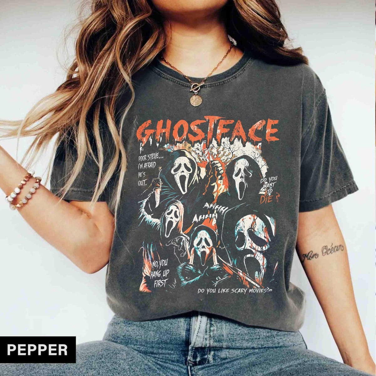 Comfort Colors Ghostface Shirt, DIEU Halloween Movie Shirt, No You Hang Up Tee, Horror Movie Fan Gift