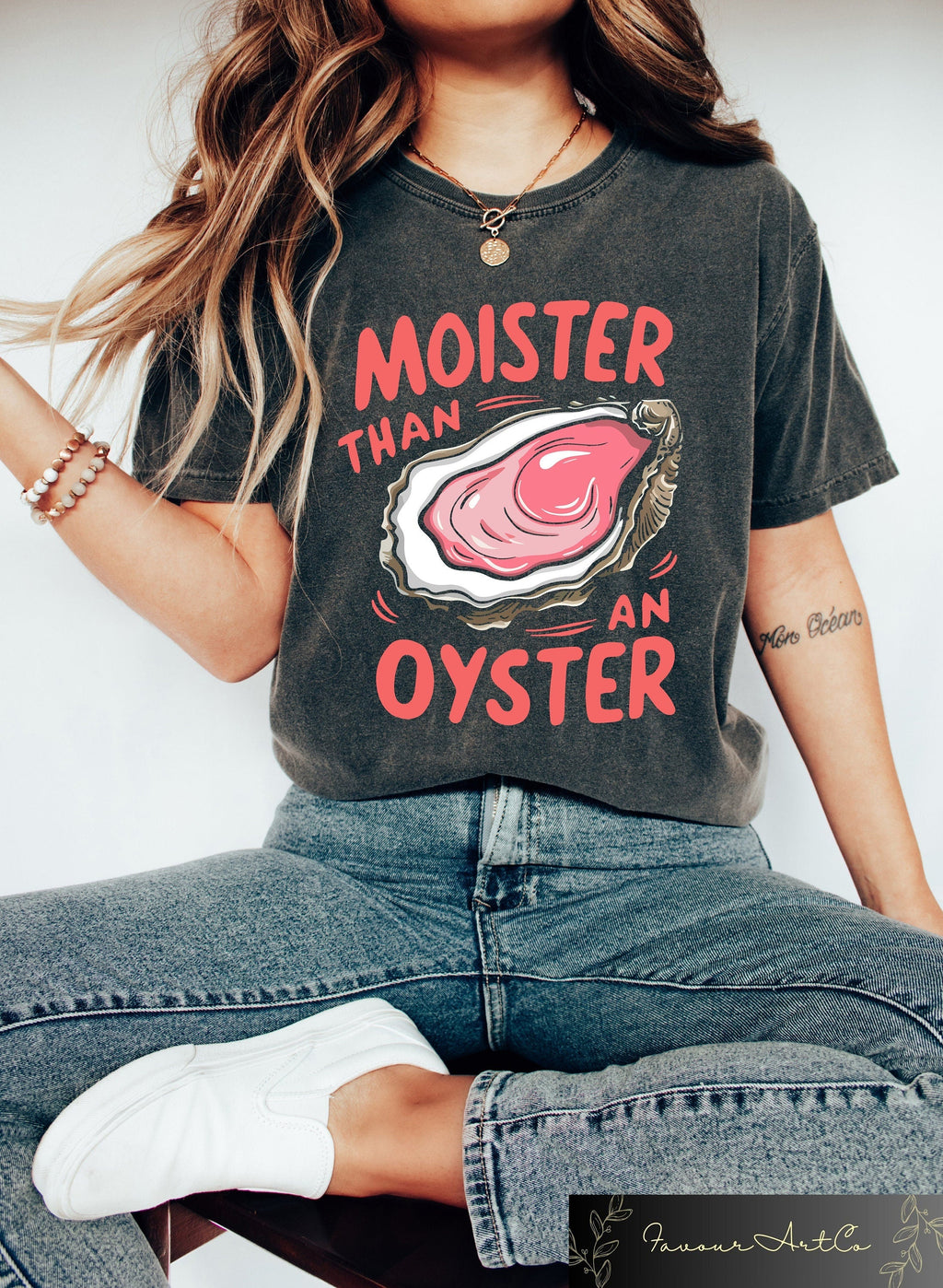 Moister Than An Oyster Shirt  Retro Funny Graphic Tee  Unique Humor T-Shirt  Cool Gift Idea  Trendy Casual Wear  Fun Apparel Tshirt NNA