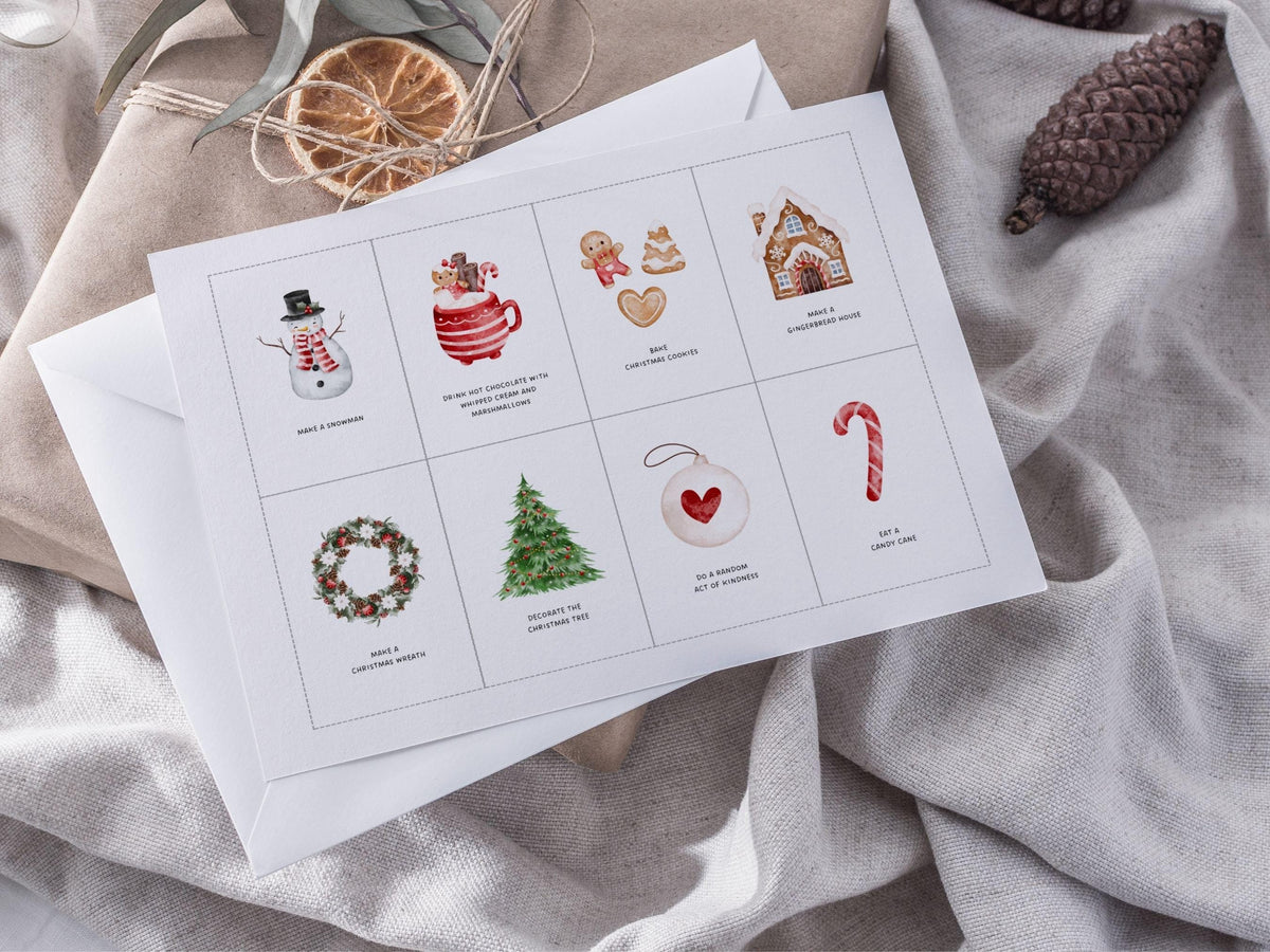 30 Editable Christmas Advent Activity Cards, Christmas Bucket List, Advent Cards, Instant , Printable Activity cards for kids, Canva