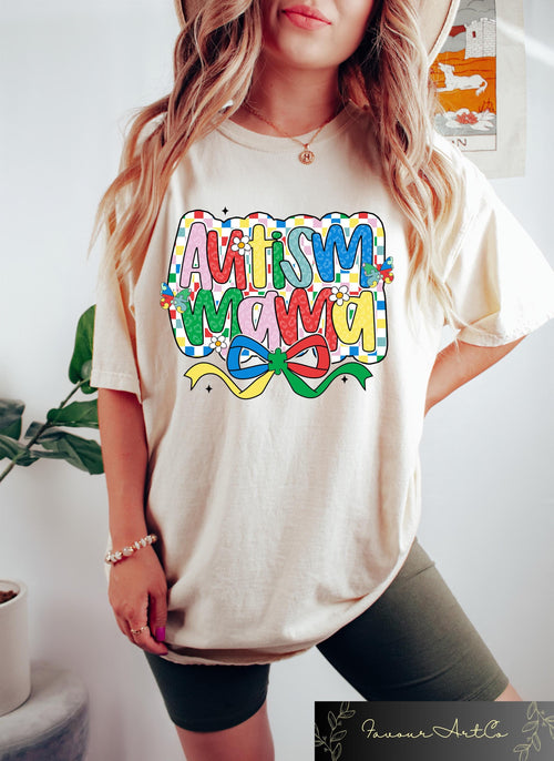 Autism Mama Coquette T-Shirt HG Mother's Day Shirt HG Autism Mama SweatShirt HG Coquette Mother's Day Gift  Autism Awareness Neurodiversity Tee