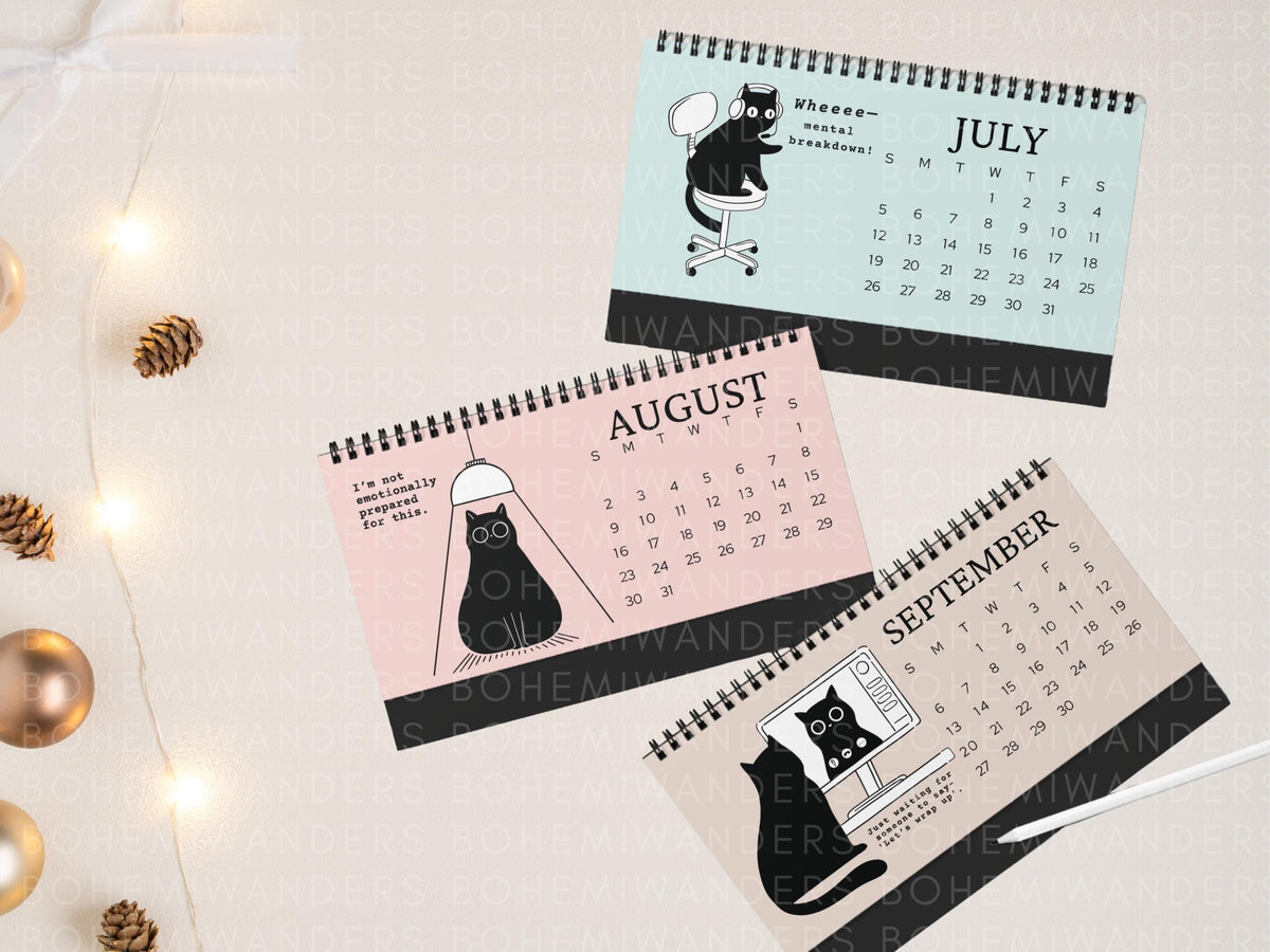 2027 Office Cat Desk Calendar • Funny Cat Calendar for Work • Work Bestie Gift • Humorous Cat Office Decor For Cat Lovers