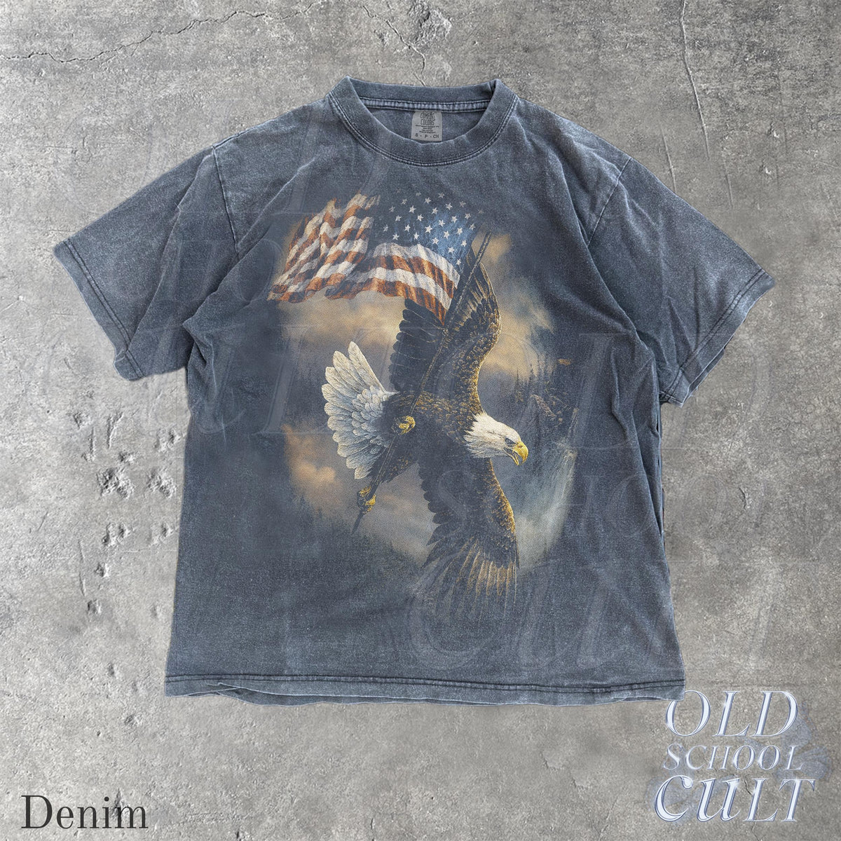 TT Bald Eagle Vintage 90s Graphic Style Comfort ColorsÂ® Tshirt  Retro American Flag Faded T-Shirt  Nature Y2k Streetwear  Patriotic USA Shirt NNA