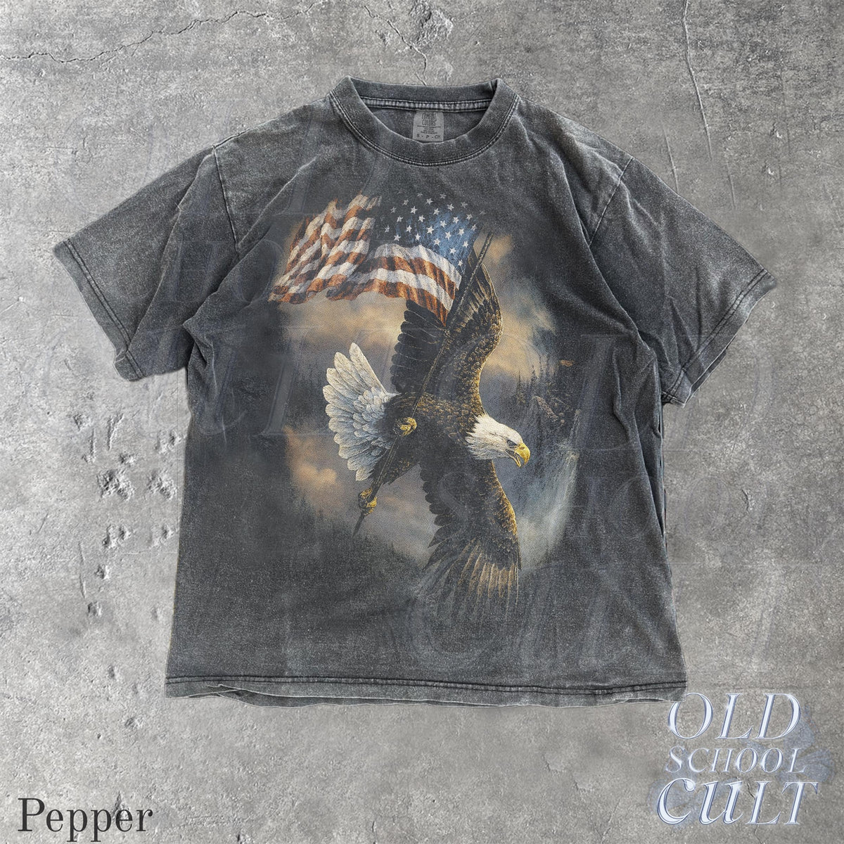 TT Bald Eagle Vintage 90s Graphic Style Comfort ColorsÂ® Tshirt  Retro American Flag Faded T-Shirt  Nature Y2k Streetwear  Patriotic USA Shirt NNA