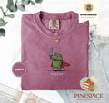 Huzzah Frog with Sword Tee  Embroidered Medieval Frog Shirt, Funny DnD T-Shirt  Renaissance Faire Frog Gift NNA