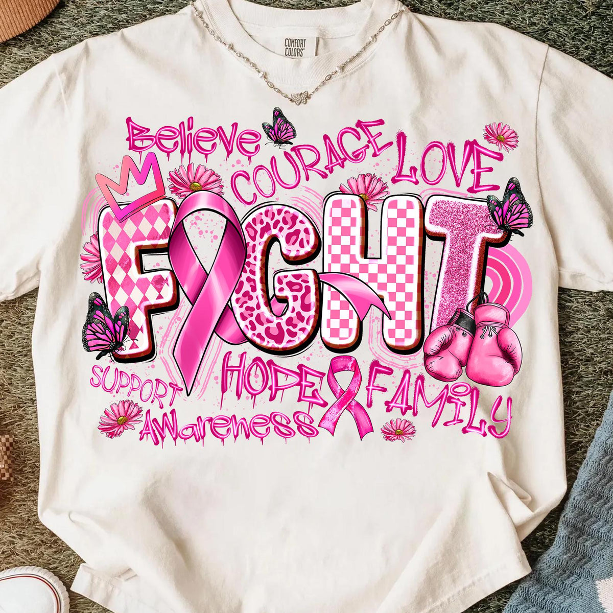 Breast Cancer Awareness : Graffiti Style  Survivor & Warrior Design HG
