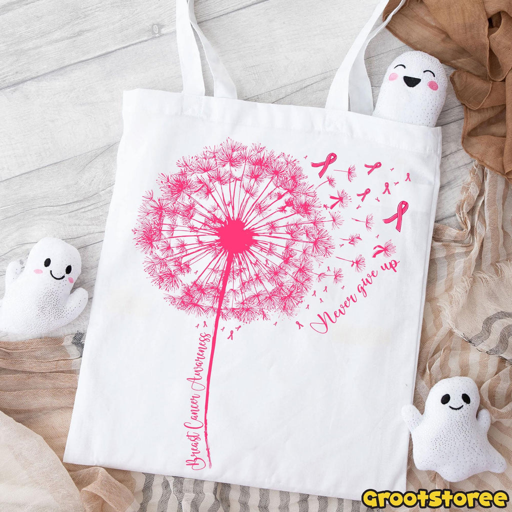 Dandelion Breast Cancer Never Giver Up Pink Ribbon HG Breast Cancer Month Breast Cancer Fighter  Breast Cancer Awareness