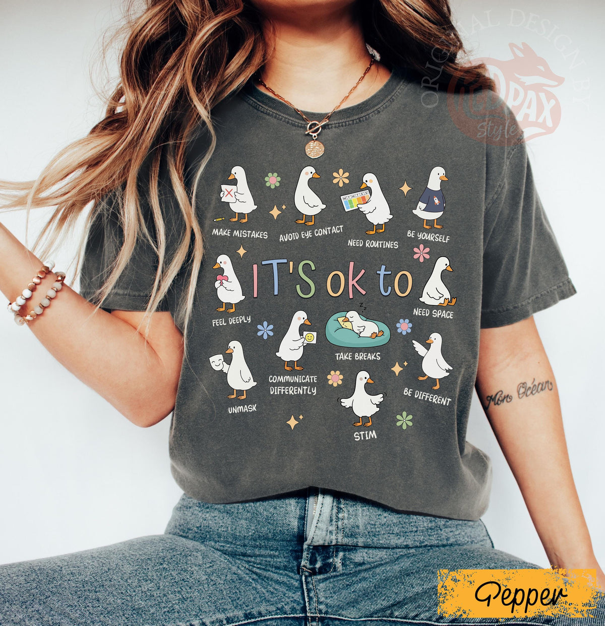 Itâs Ok To Be Different Autism Goose Shirt HG Autism Acceptance Comfort Colors Shirt HG Special Education Teacher Tee  Neurodiversity Shirt
