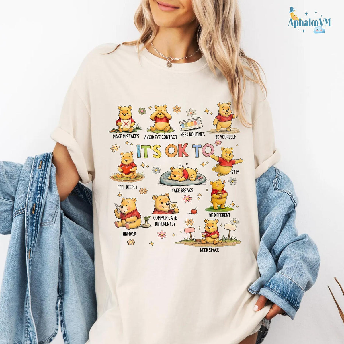 Winnie The Pooh Itâs Ok To Be Different Autism Goose Shirt HG Autism Winnie The Pooh Tee  Special Education Teacher Tee  Neurodiversity