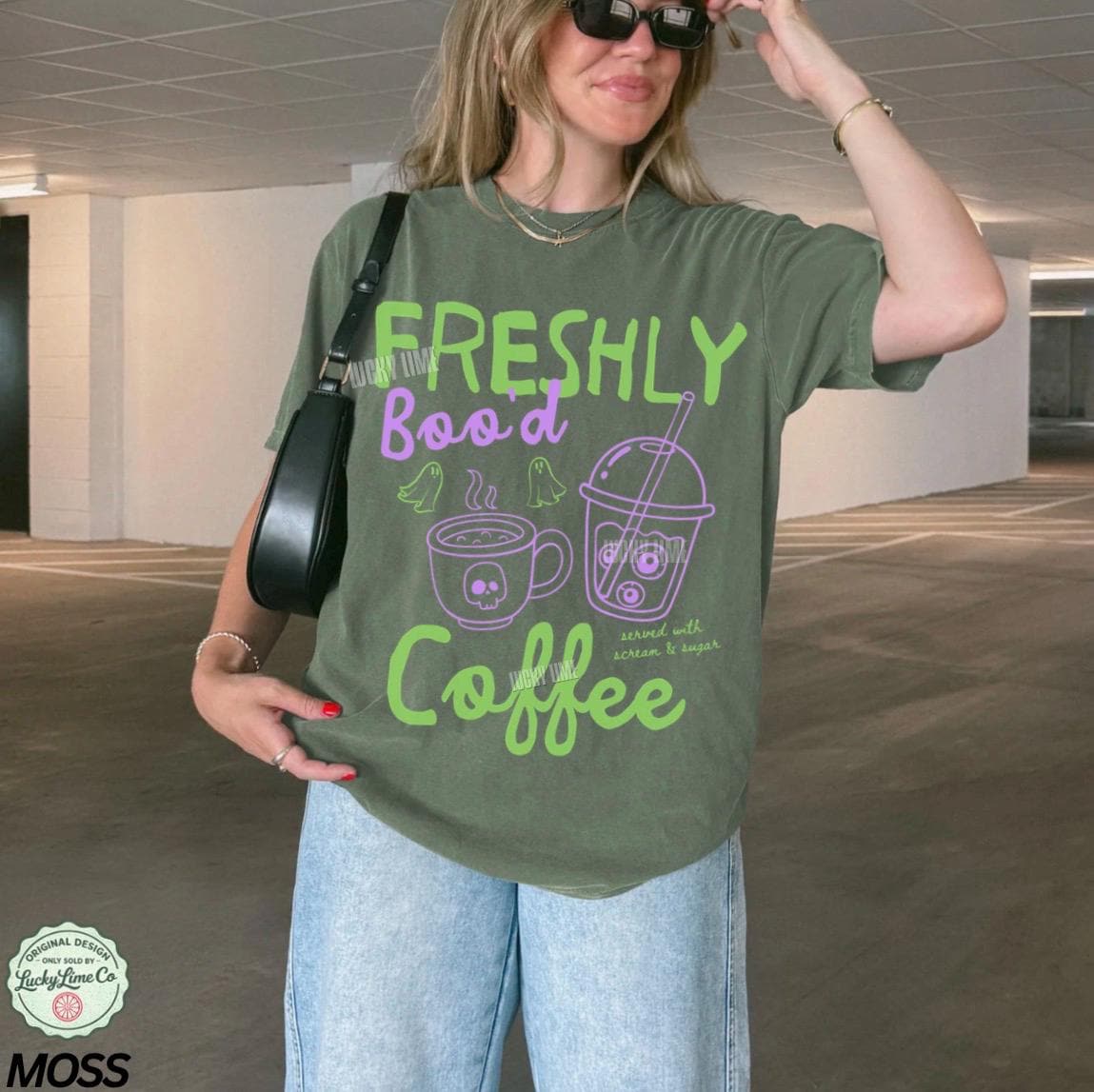 Halloween Coffee Shirt  Freshly Booâd Coffee Tee  Spooky Season Shirt  Cute Ghost Shirt  Skeleton Halloween Coffee Lover Gift  Pumpkin Spice NNA