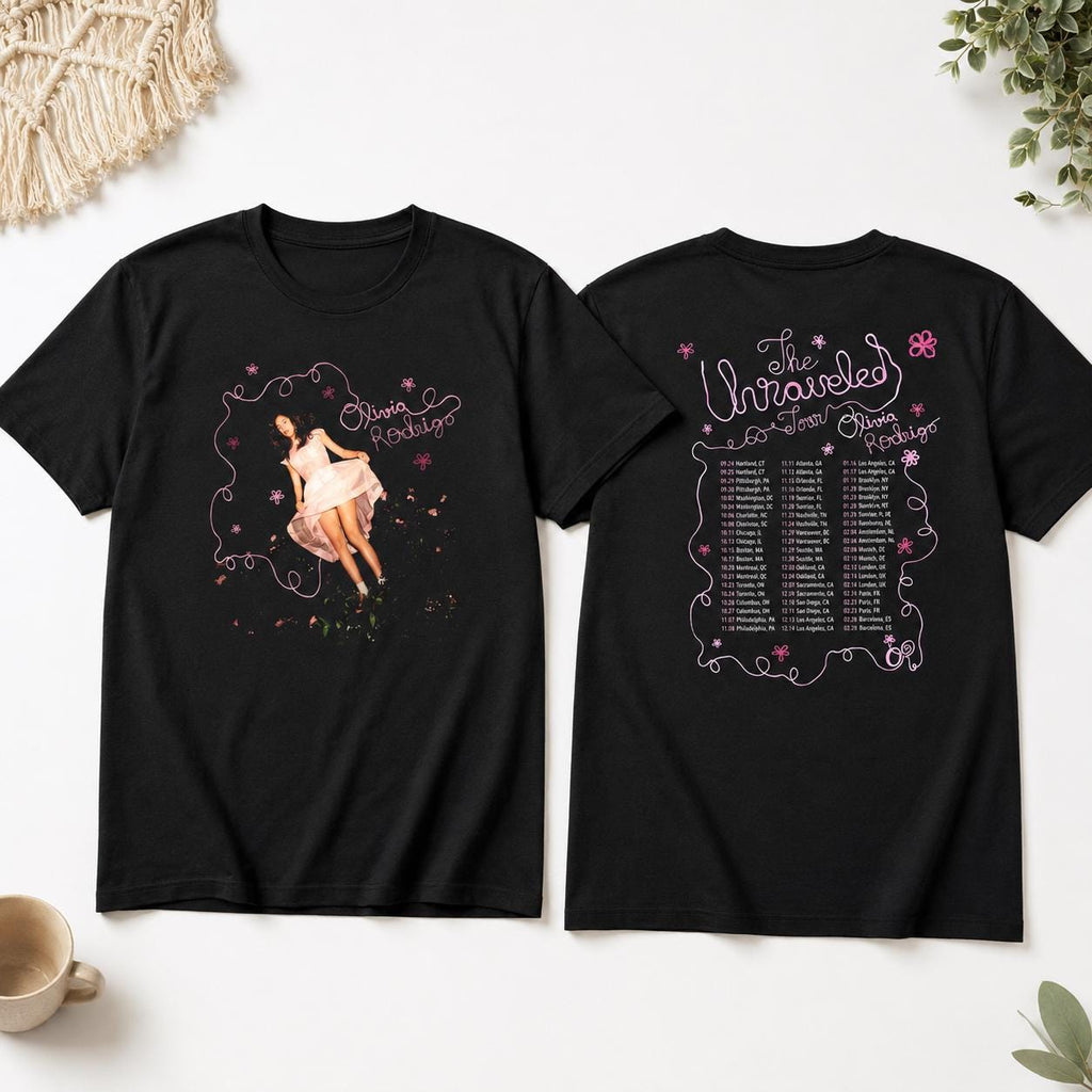 Olivia Rodrigo Tour Shirt  Olivia Rodrigo The Unraveled 2026 Concert Shirt  Olivia Rodrigo Fan Gift  Olivia Rodrigo Merch  Olivia Pop Shirt NNA