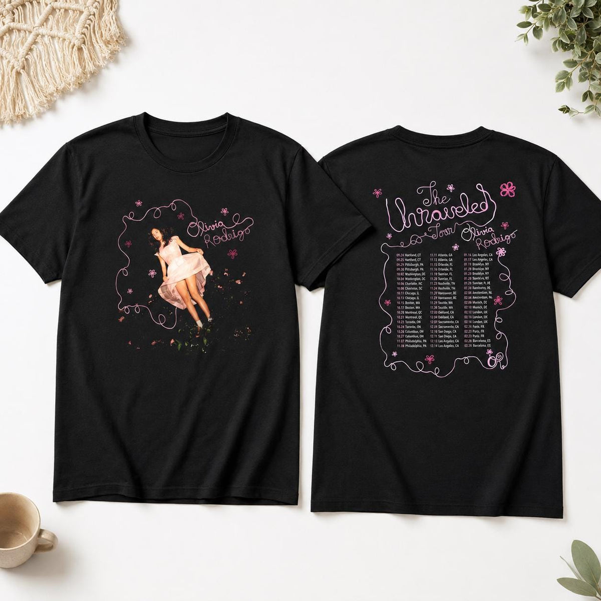 Olivia Rodrigo Tour Shirt  Olivia Rodrigo The Unraveled 2026 Concert Shirt  Olivia Rodrigo Fan Gift  Olivia Rodrigo Merch  Olivia Pop Shirt NNA