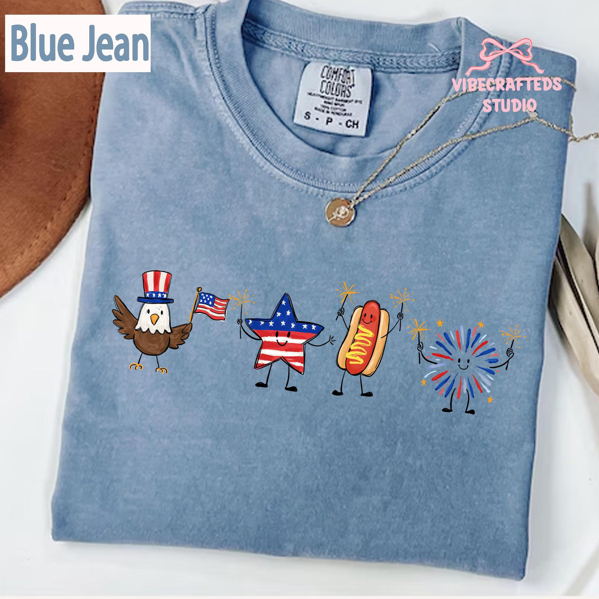 TT Cute 4th Of July Shirt  Patriotic Eagle Star Hotdog Firework Tee  Funny America Shirt  Comfort Colors Unisex USA Tee  Independence Day Gift NNA