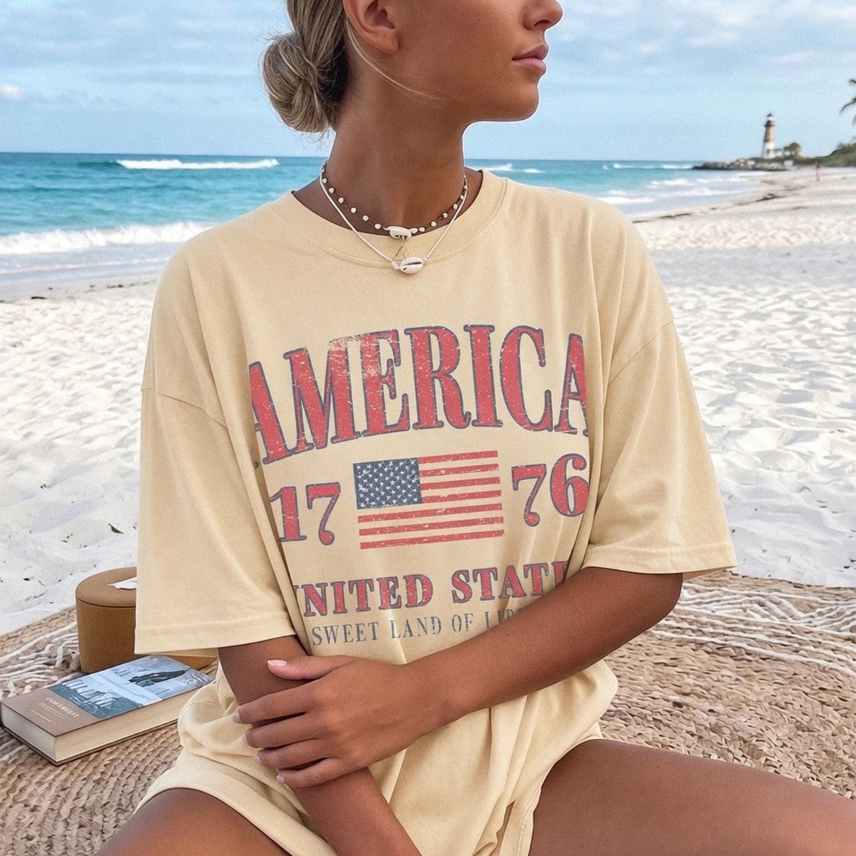 TT Retro America 4th of July Shirt  Preppy Oversized USA Tee  Aesthetic Patriotic Comfort Colors  Cute Summer Fashion  Vintage American NNA