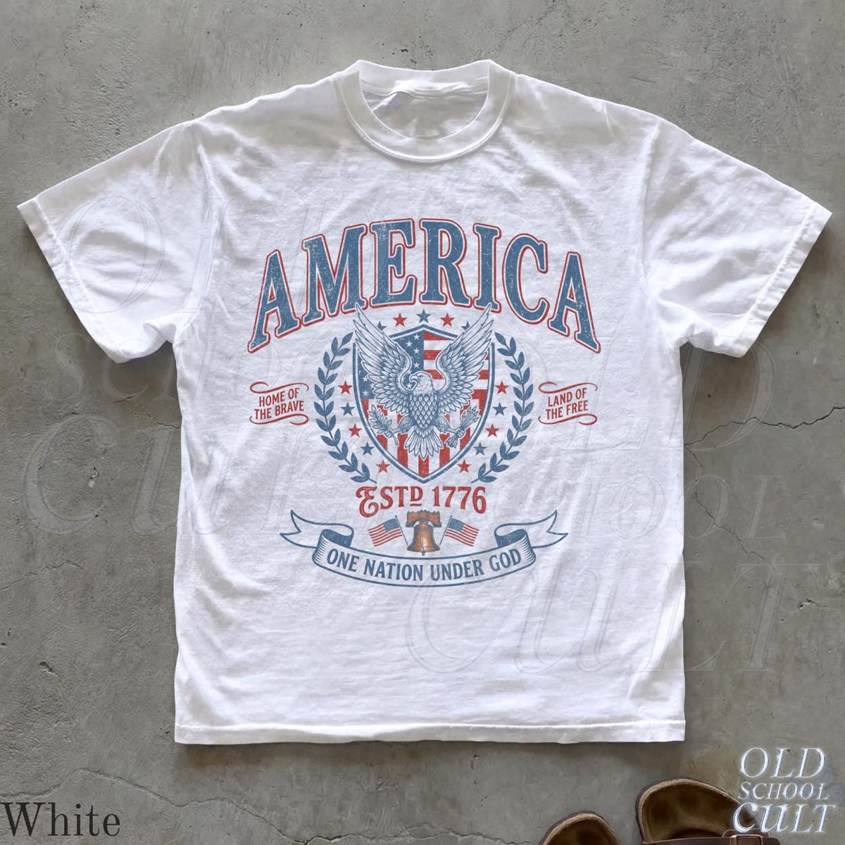 TT Vintage America Patriotic Eagle Shirt  USA Independence Day Tee  Fourth of July Graphic Tee  One Nation Under God Shirt Retro USA Gift NNA