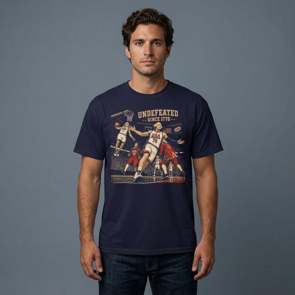 TT Comfort ColorsÂ® 4th of July Tee  Undefeated America Shirt  Funny Founding Fathers T-Shirt  USA Meme  Fourth of July Gift  Independence Day NNA
