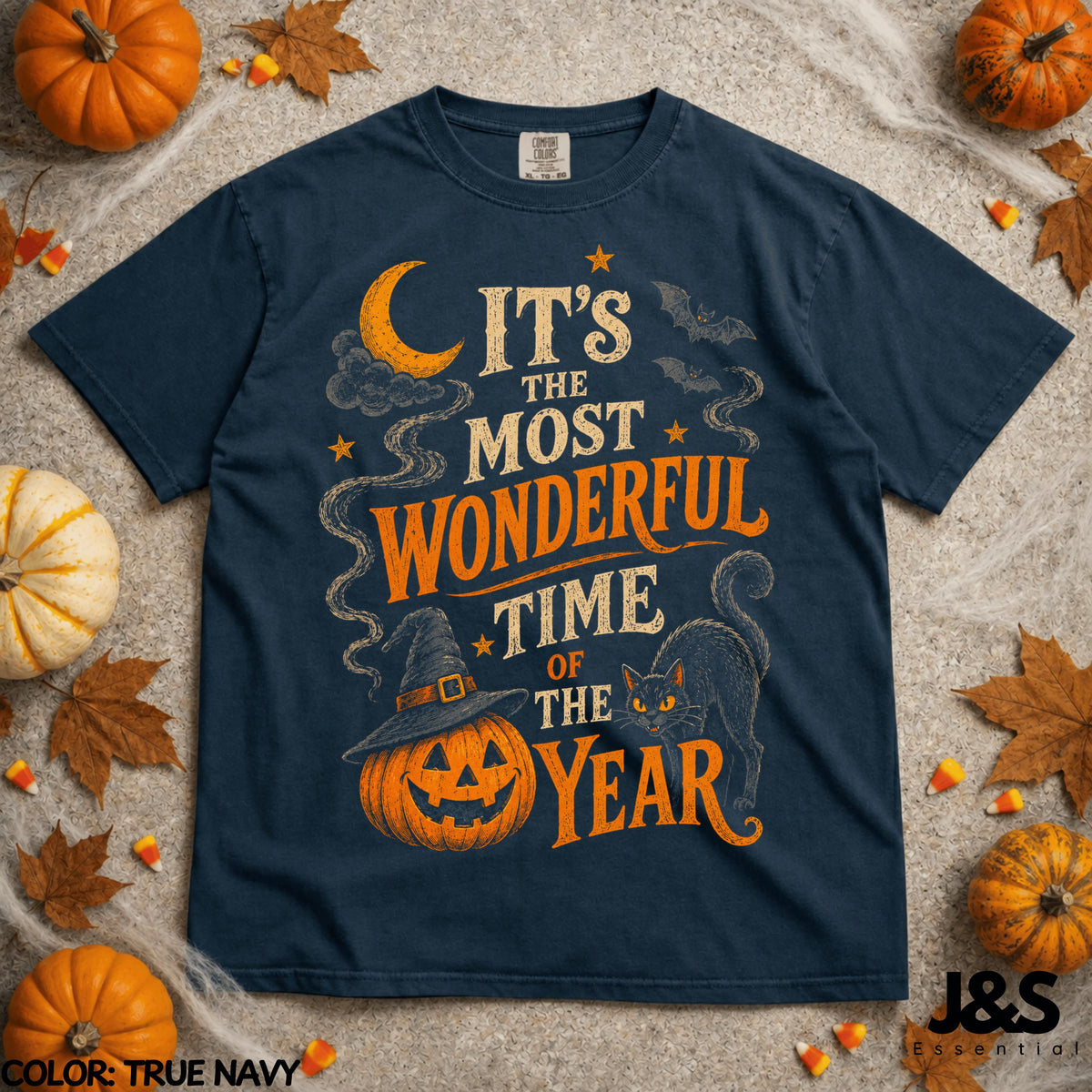 It's The Most Wonderful Time Of The Year Halloween Shirt  Spooky Season Pumpkin Ghost Tshirt  Vintage Witchy Fall Graphic Gift NNA