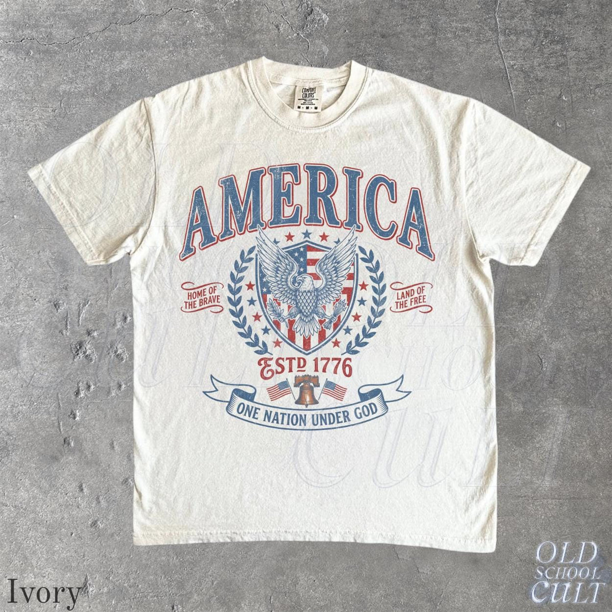 TT Vintage America Patriotic Eagle Shirt  USA Independence Day Tee  Fourth of July Graphic Tee  One Nation Under God Shirt Retro USA Gift NNA