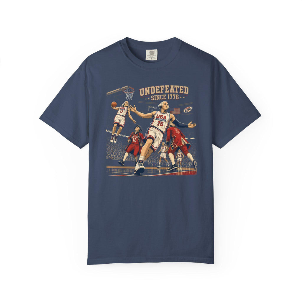 TT Comfort ColorsÂ® 4th of July Tee  Undefeated America Shirt  Funny Founding Fathers T-Shirt  USA Meme  Fourth of July Gift  Independence Day NNA