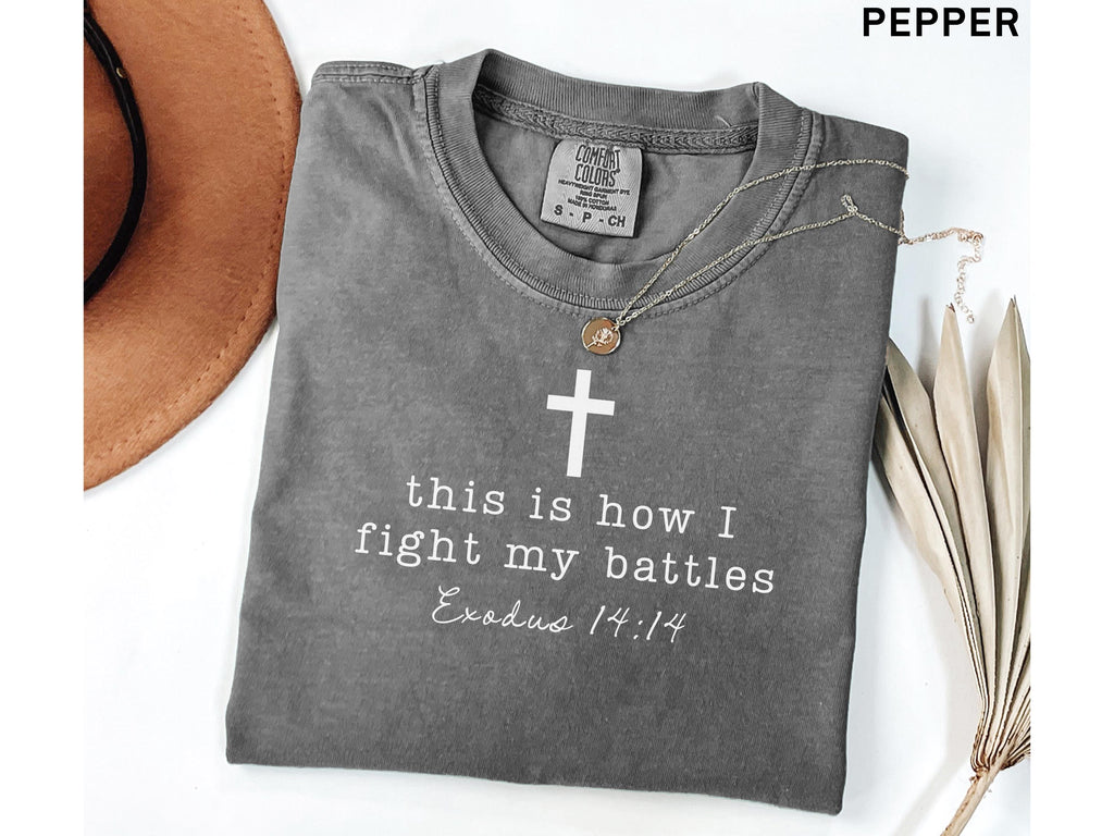 Christian Shirt Breast Cancer Awareness  HG Comfort Colors Womens Cancer Fighter Bible Verse Tshirt  Chemo Warrior Gift