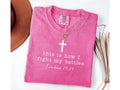 Christian Shirt Breast Cancer Awareness  HG Comfort Colors Womens Cancer Fighter Bible Verse Tshirt  Chemo Warrior Gift