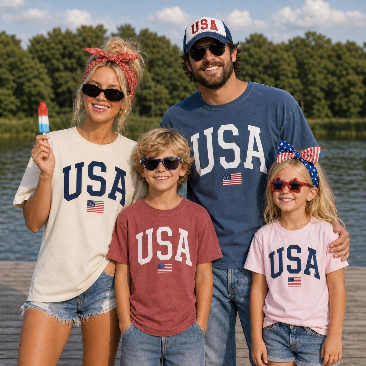 TT USA Flag Shirt  Vintage Comfort Colors Fourth of July T-Shirt  America Tee NNA