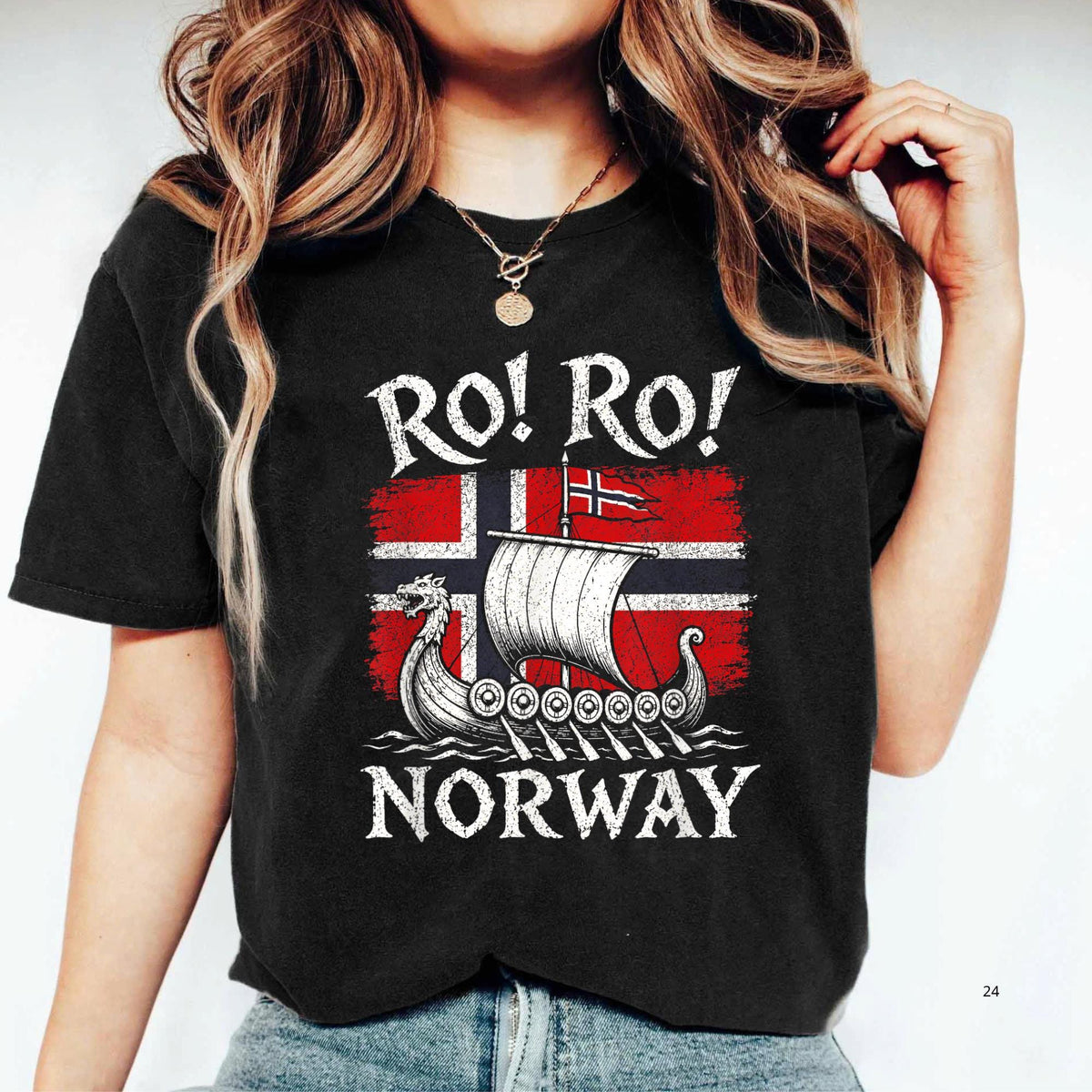 Ro Ro Norway Viking Ship HFN Shirt Norwegian Soccer Fan Tee Norway Football Supporter Gift Nordic Viking Sports Shirt