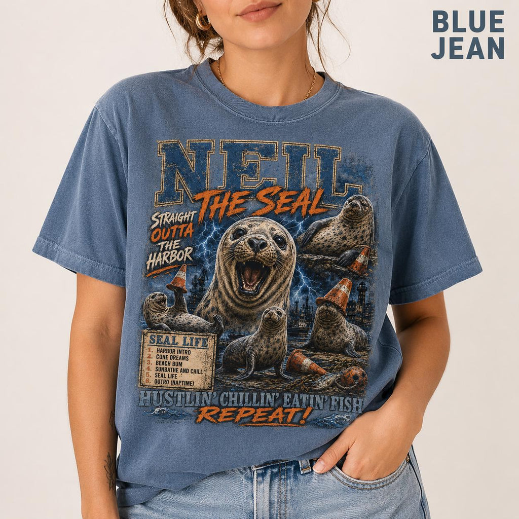 Comfort Colors Neil the Seal HFN Shirt Funny Elephant Seal Graphic Tee Tasmania Wildlife Shirt Marine Life Souvenir Gift