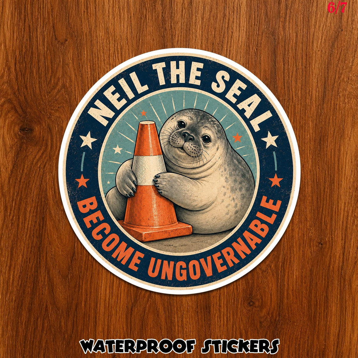 Neil The Seal HFN Vinyl Sticker Funny Elephant Seal Meme Decal Tasmania Animal Gift