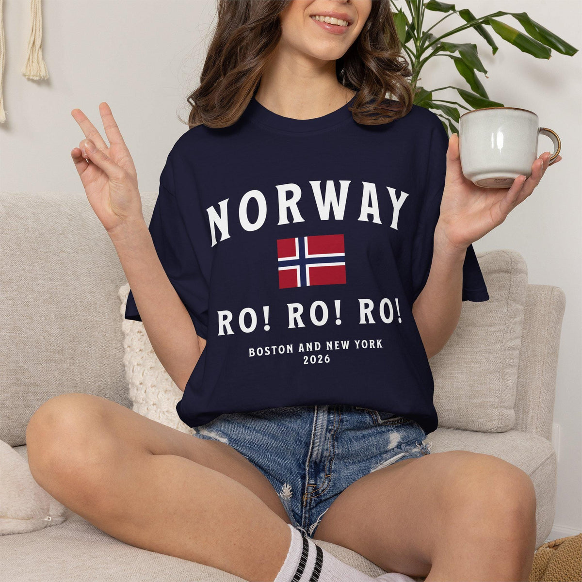 Norway Ro Football HFN T Shirt New York Playful Roe Shirt Norwegian Tee World Cup Football Row Shirt Gift Football Soccer Fan