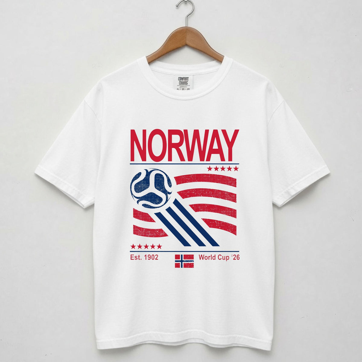 Norway World Cup HFN Shirt | Retro Norway Football Fan Tee | Landslaget Soccer Gift | Comfort Colors + Softstyle