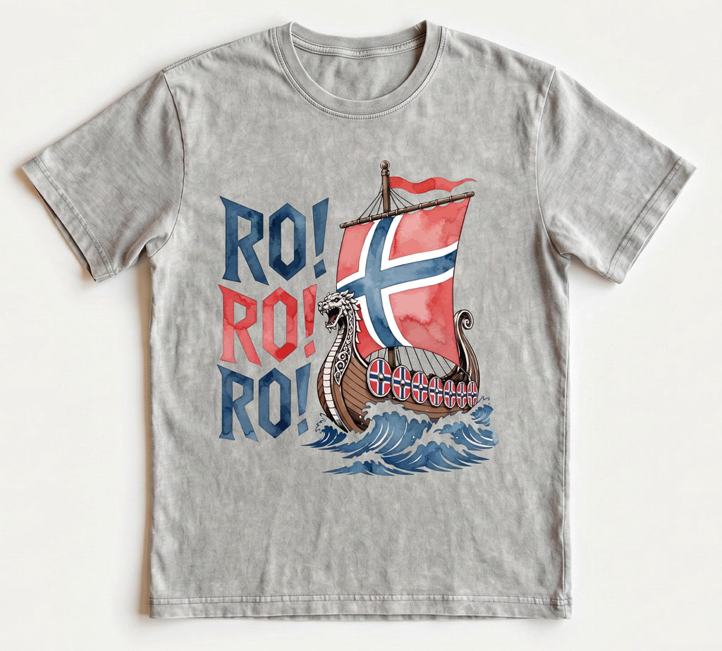 Norway Ro! Viking Ship HFN T-Shirt: Norwegian Flag 2026 World tournament Soccer Team Chant Shirt Norge National Football Team Fan Unisex Tee