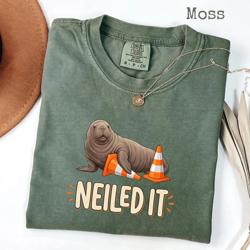 Comfort Colors Neil The Seal HFN Shirt  Funny Elephant Seal Meme Tee Neiled It Ocean Animal Joke Gift for Seal Lovers