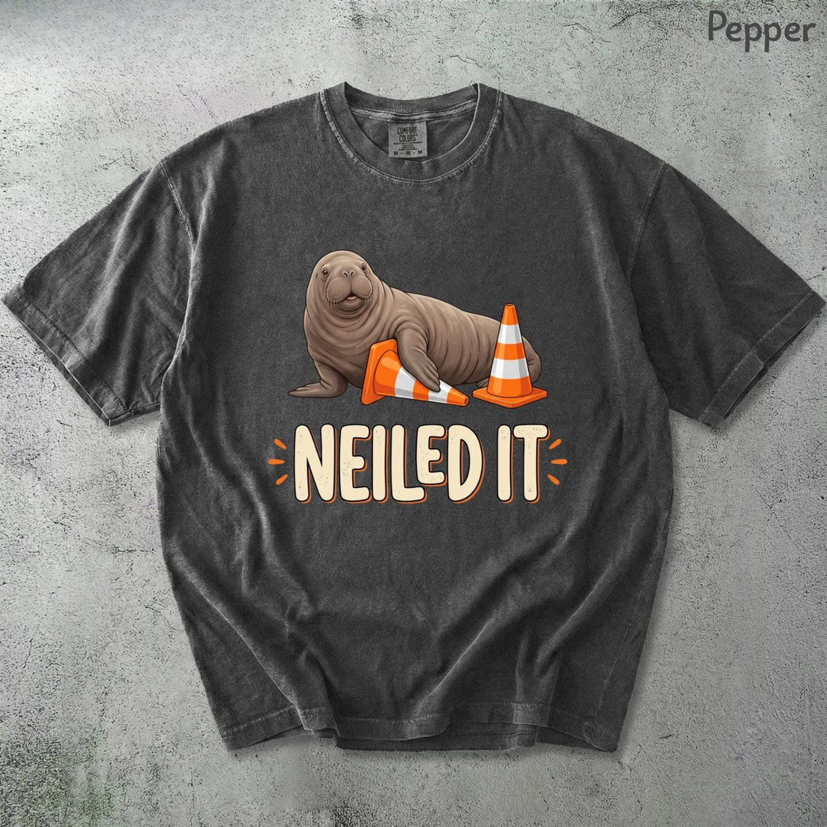 Comfort Colors Neil The Seal HFN Shirt  Funny Elephant Seal Meme Tee Neiled It Ocean Animal Joke Gift for Seal Lovers