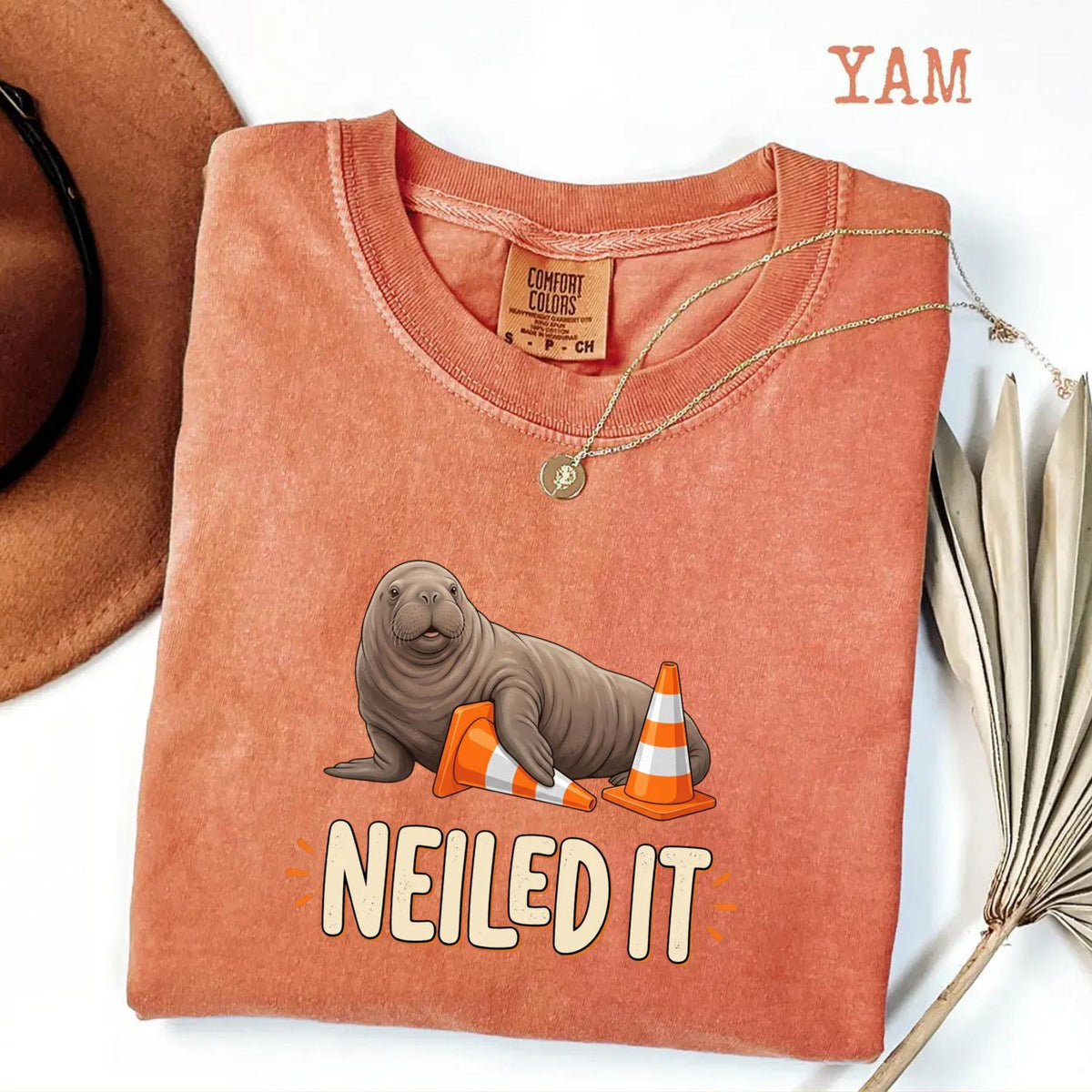 Comfort Colors Neil The Seal HFN Shirt  Funny Elephant Seal Meme Tee Neiled It Ocean Animal Joke Gift for Seal Lovers