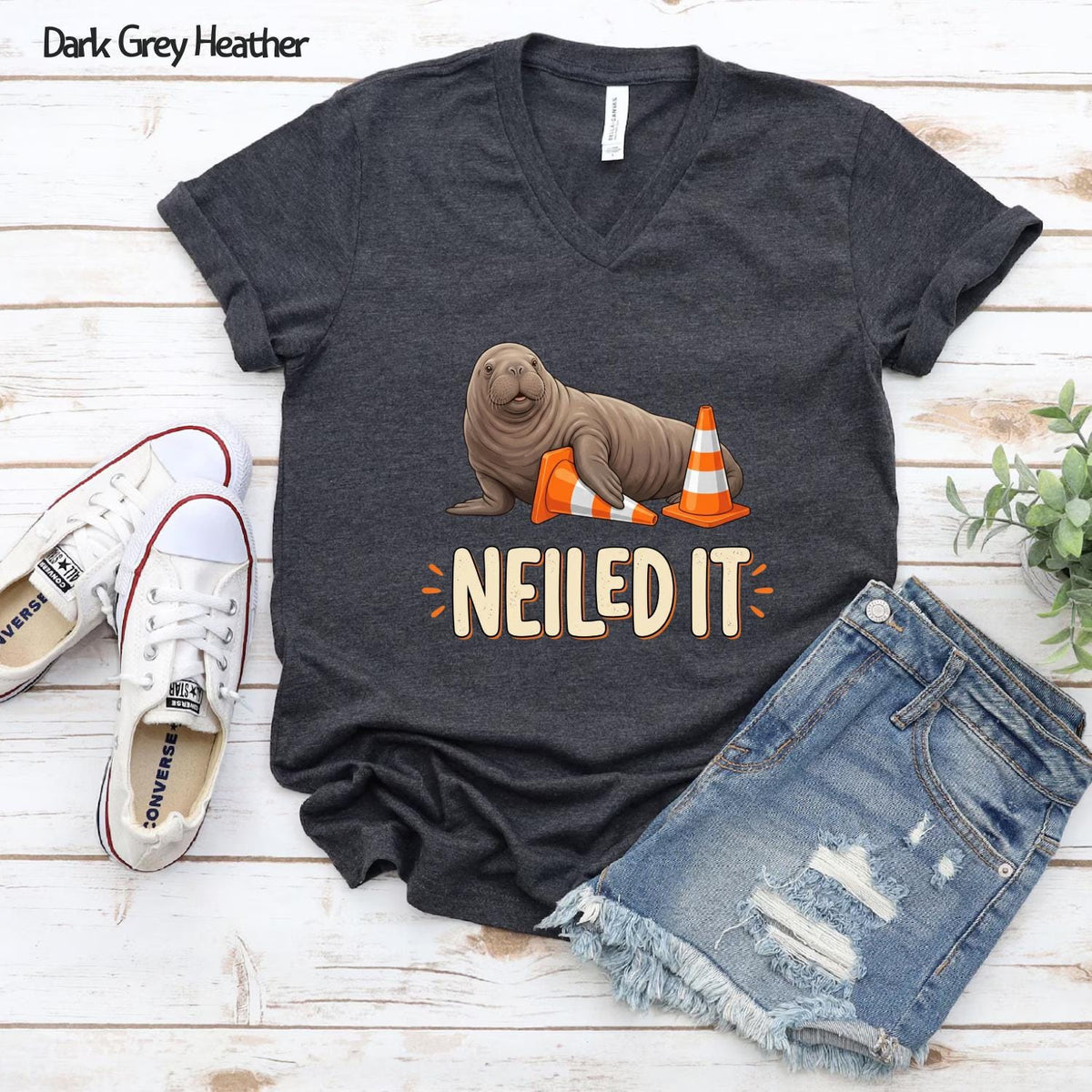 Comfort Colors Neil The Seal HFN Shirt  Funny Elephant Seal Meme Tee Neiled It Ocean Animal Joke Gift for Seal Lovers