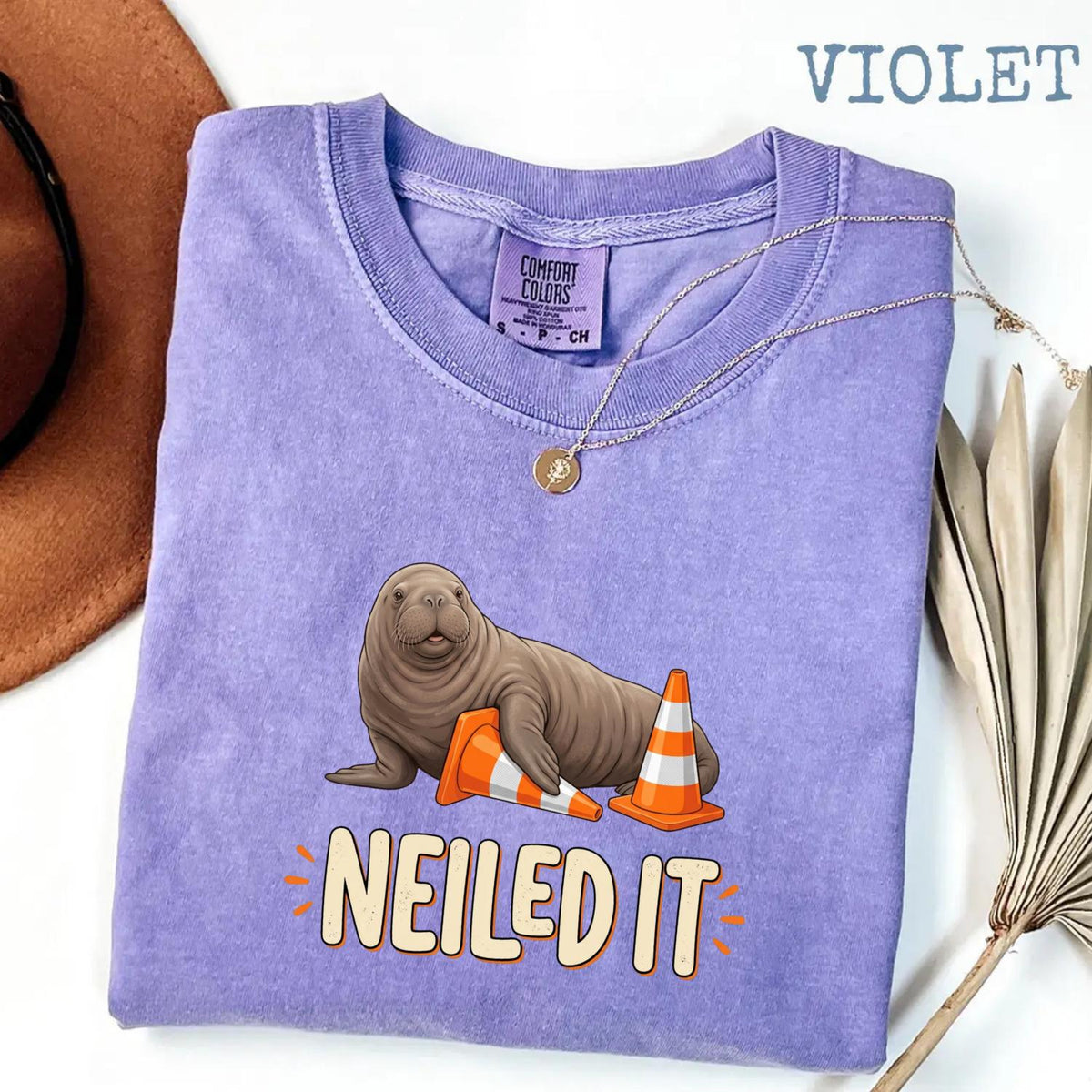 Comfort Colors Neil The Seal HFN Shirt  Funny Elephant Seal Meme Tee Neiled It Ocean Animal Joke Gift for Seal Lovers