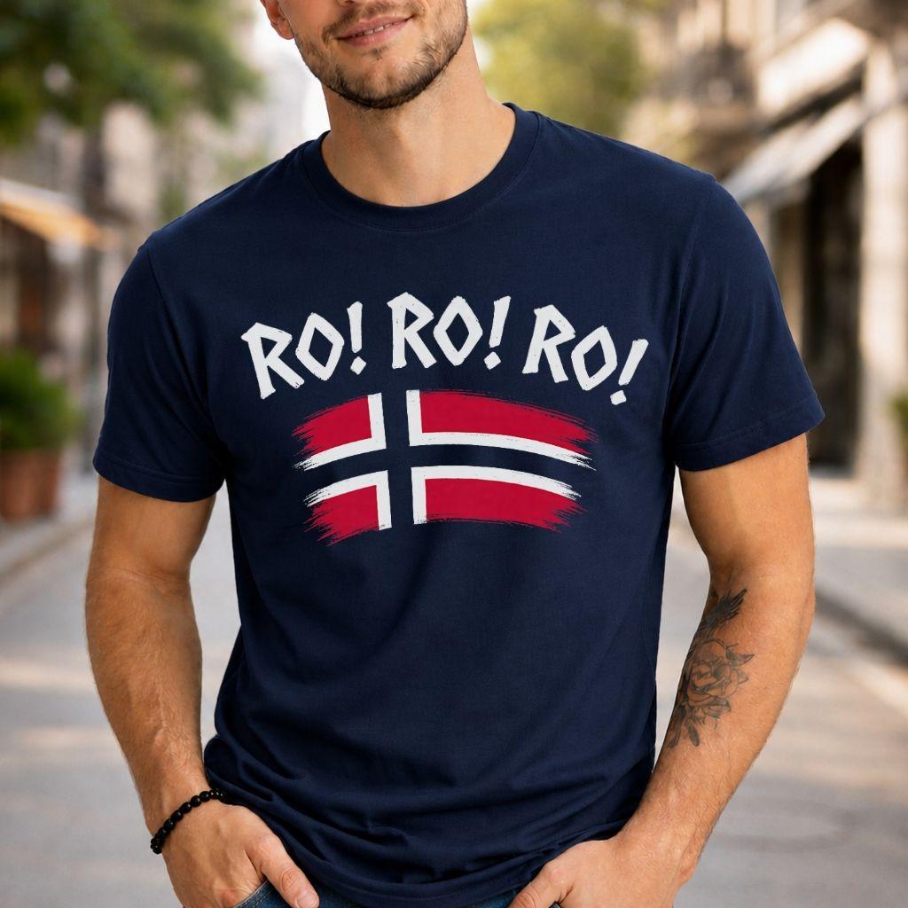 Ro Ro Ro Norway HFN Shirt Funny Norwegian Flag Tee Viking Soccer Fan Gift Norway Football Supporter Shirt for Men Women